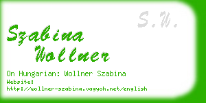 szabina wollner business card